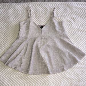 Sparkly Peplum Top